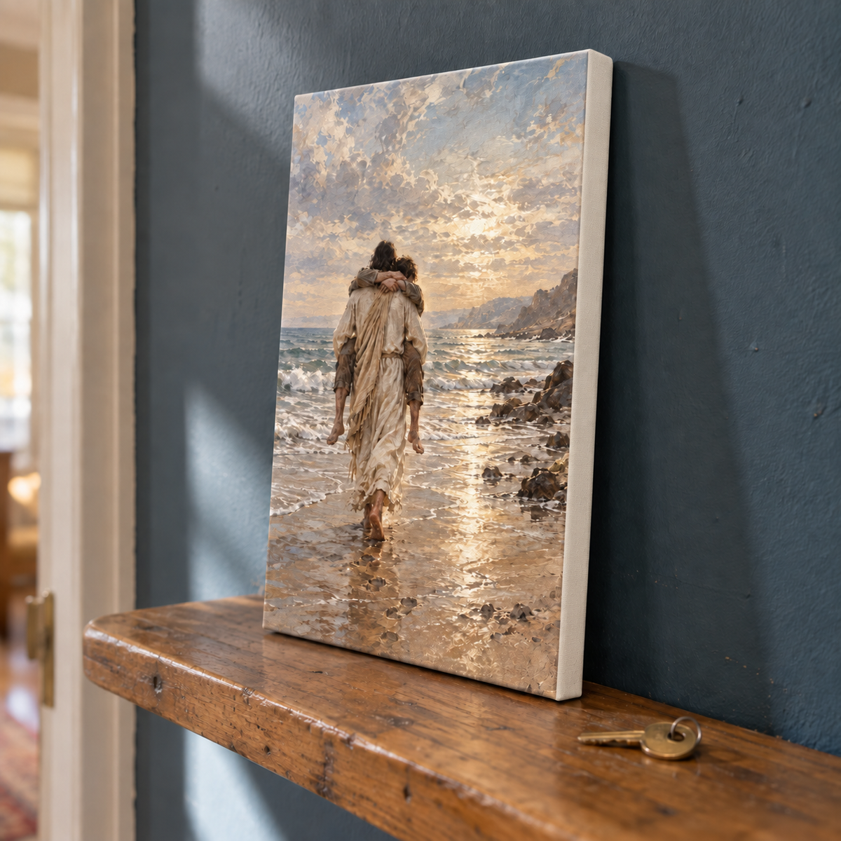 Carried by Grace · Room view · Frameless canvas