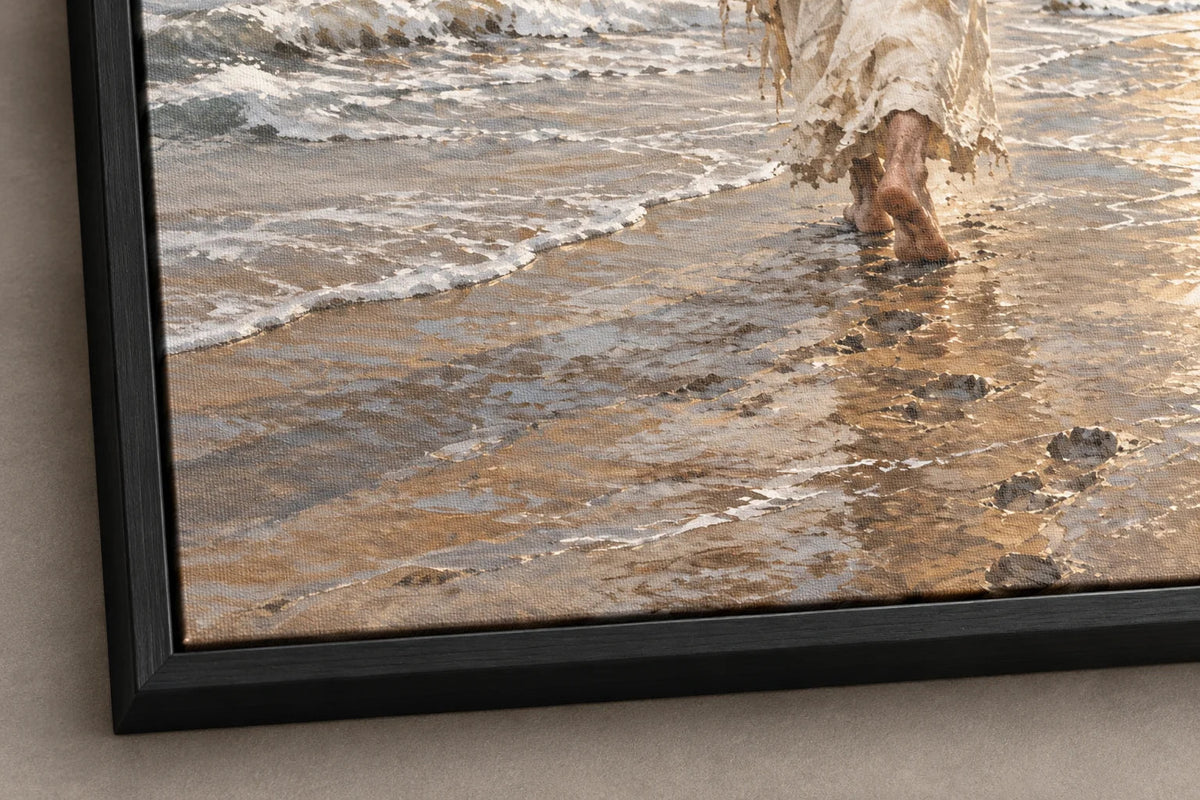 Carried by Grace · Canvas detail · Black frame