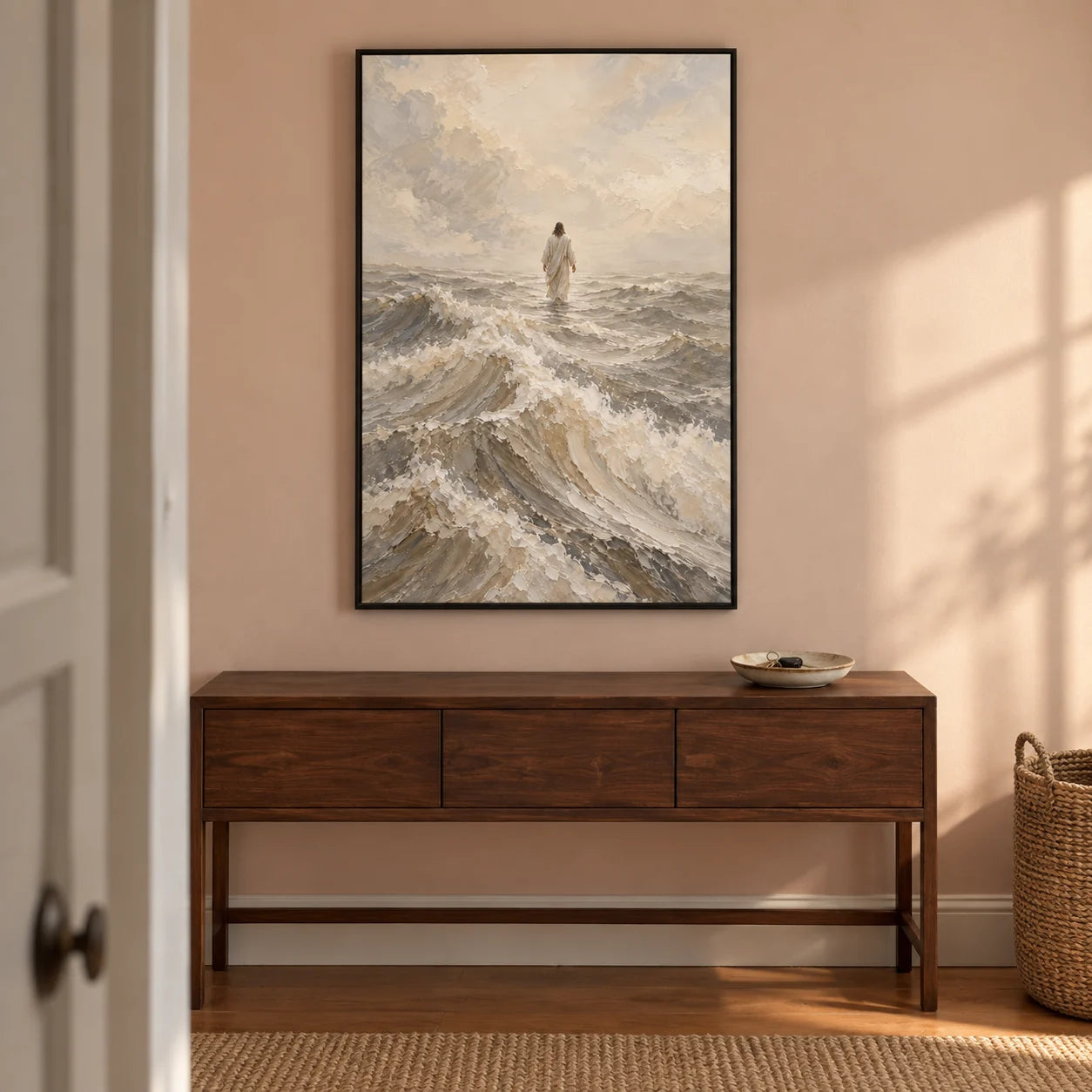 Above the Waves displayed in a room